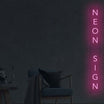 علامة النيون الرأسية المخصصة - محرر عبر الإنترنت - مصنوع في لندن - ضوء NEON LED
