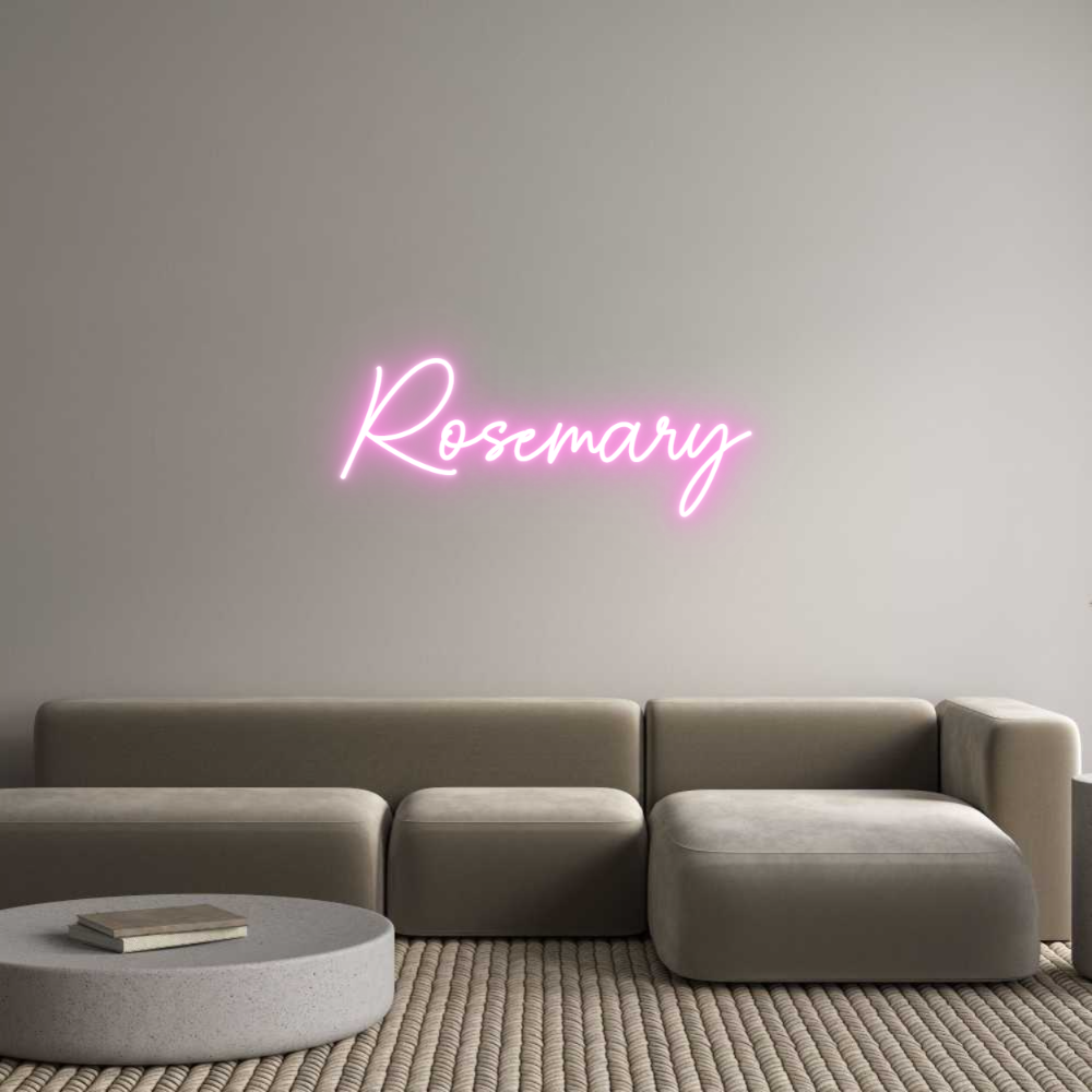 Custom Neon Sign Online Editor Rosemary