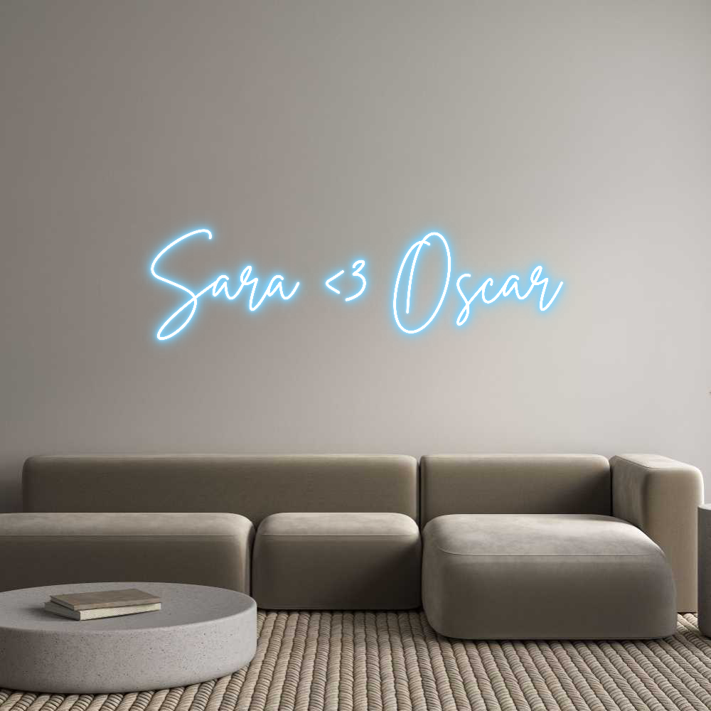 Custom Neon Sign Online Editor Sara <3 Oscar