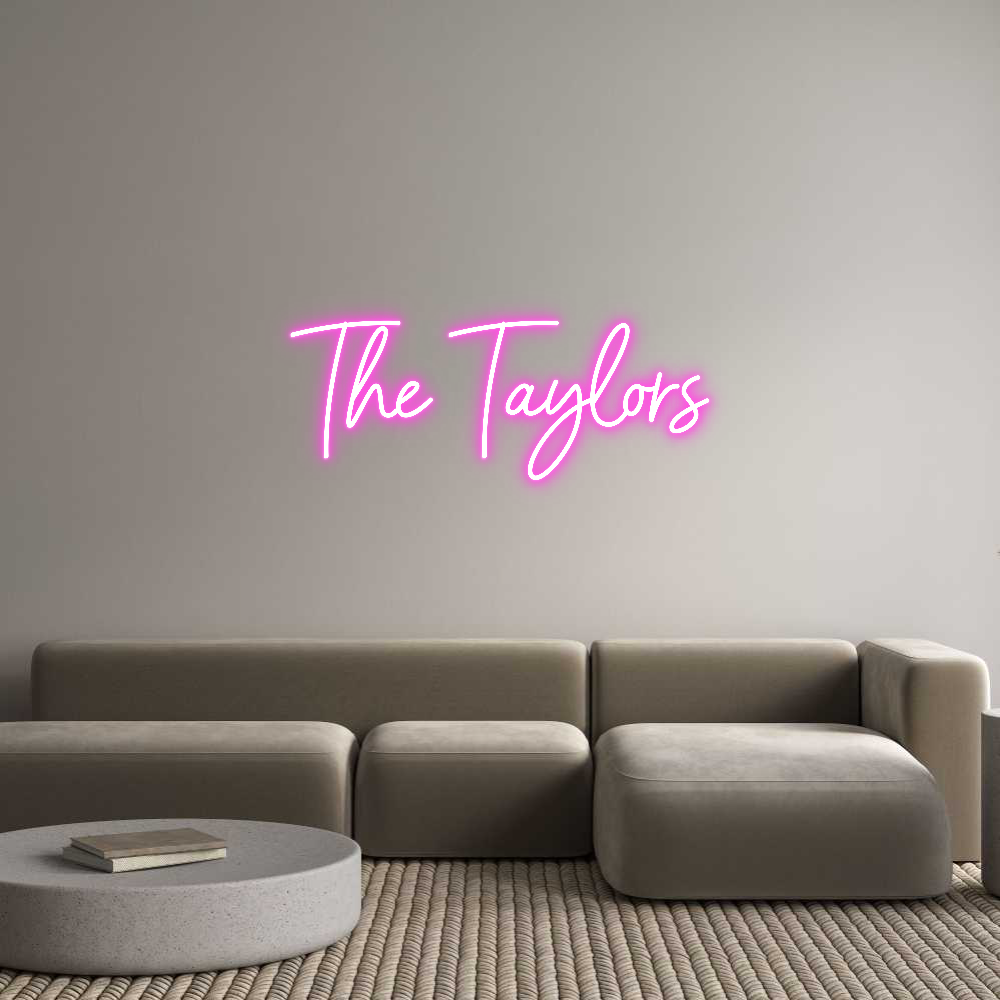 Editor on-line de letreiros de neon personalizados The Taylors