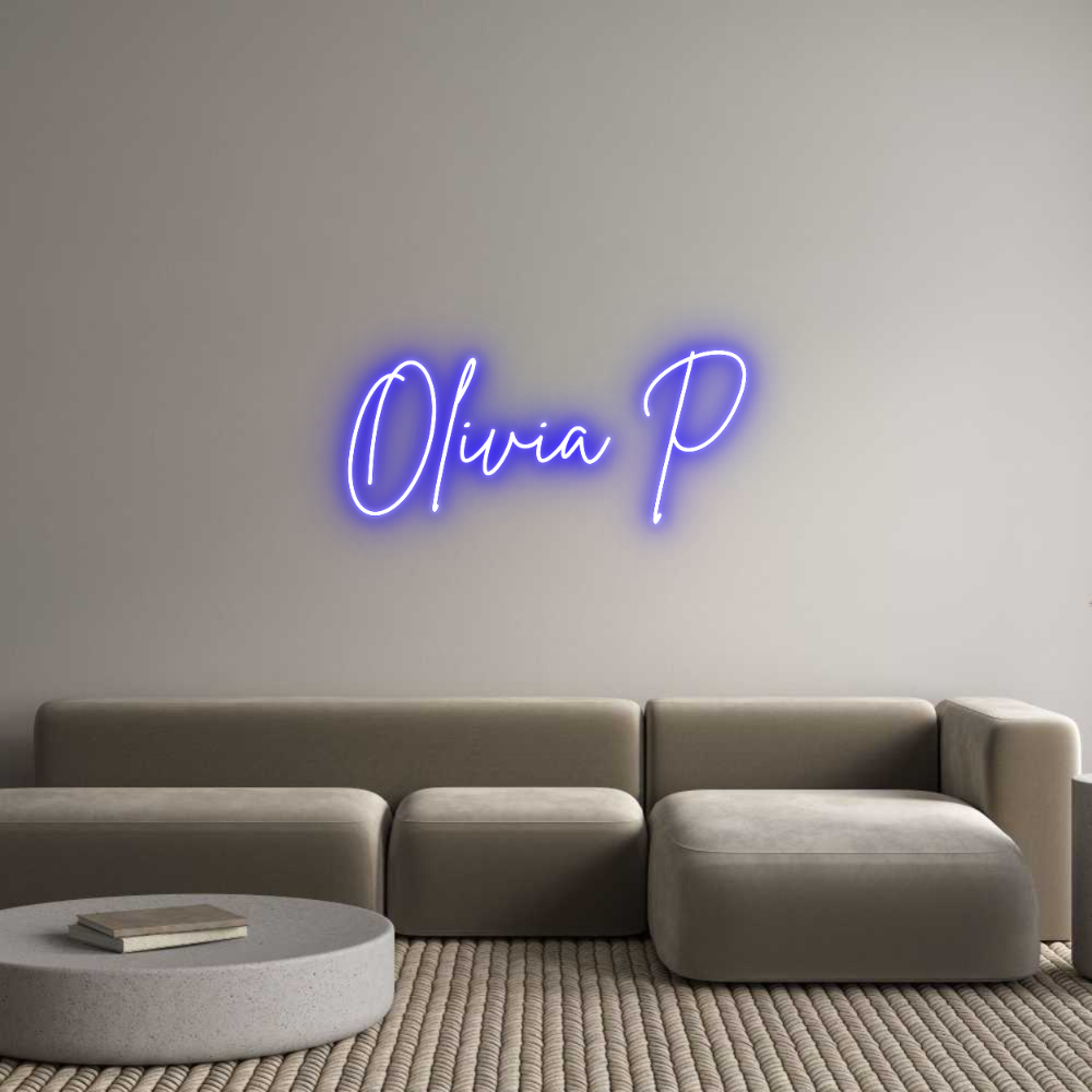 Editor online di insegne al neon personalizzate Olivia P