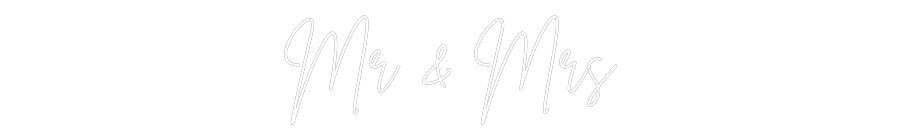 Custom Neon Sign Online Editor Mr & Mrs