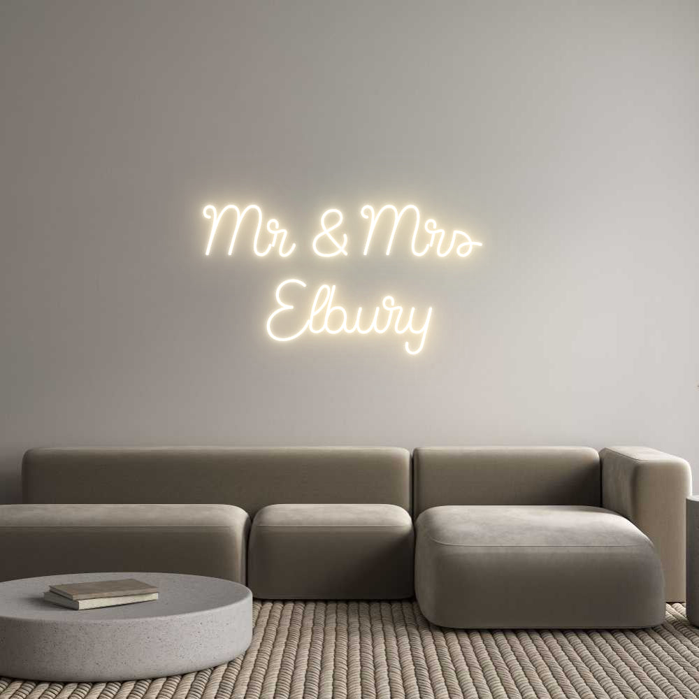 Custom Neon Sign Online Editor Mr & Mrs 
El...