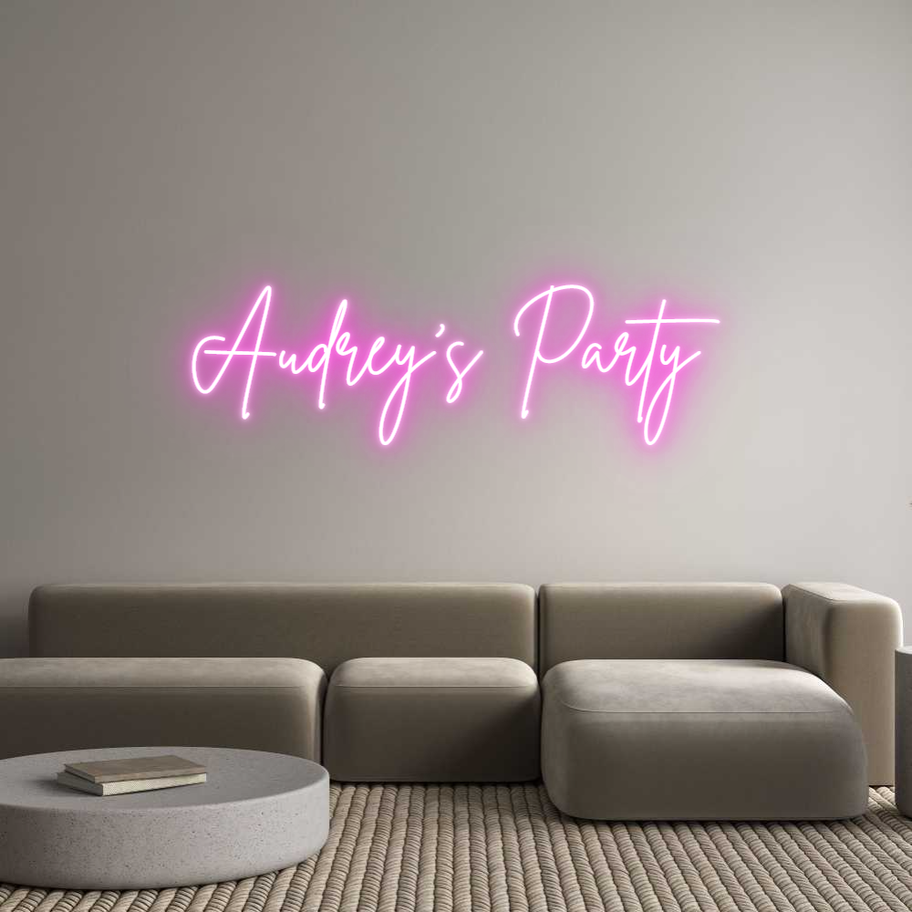 Custom Neon Sign Online Editor Audrey's Party