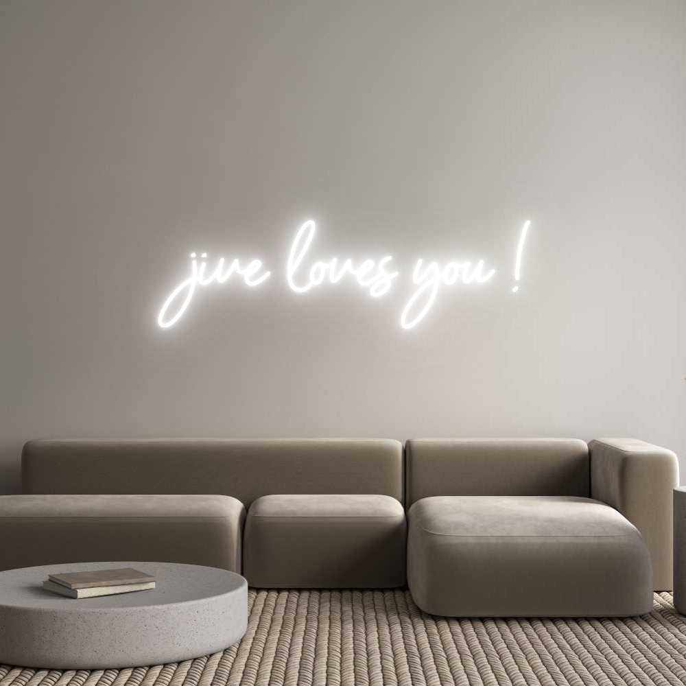 Der Online-Editor für individuelle Neonschilder Jive liebt Sie …