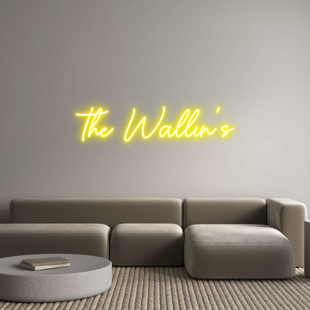 Editor on-line de letreiros de neon personalizados The Wallin's