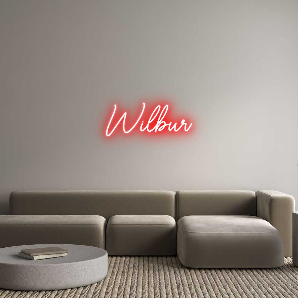 Custom Neon Sign Online Editor Wilbur