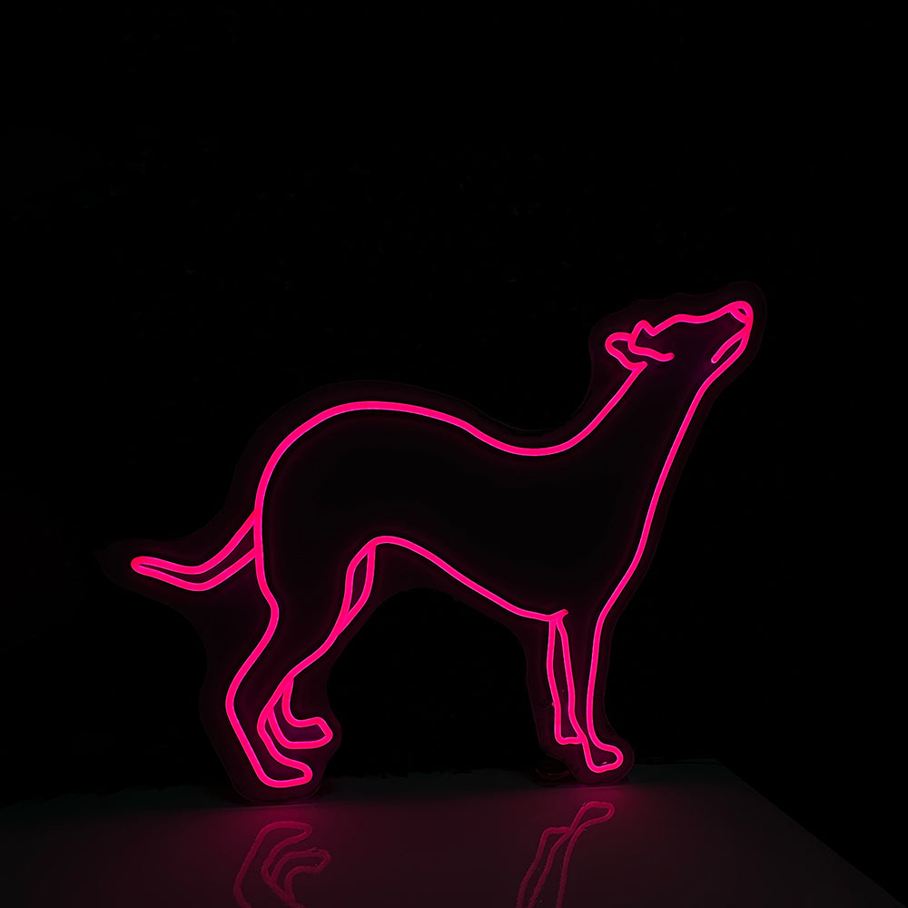 LED-Neonschild „Hund RS“ – hergestellt in London
