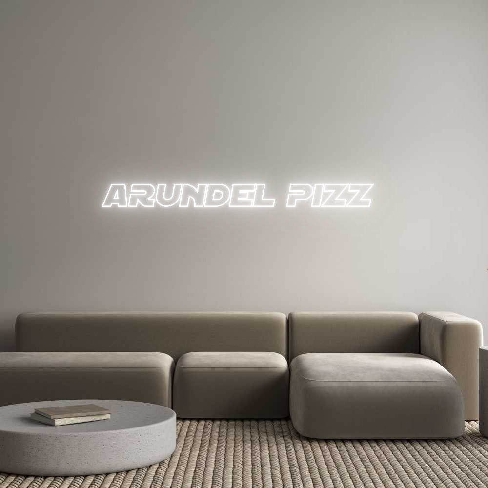 Custom Neon Sign Online Editor ARUNDEL PIZZ