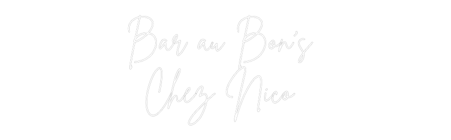 Custom Neon Sign Online Editor Bar au Bon's ...