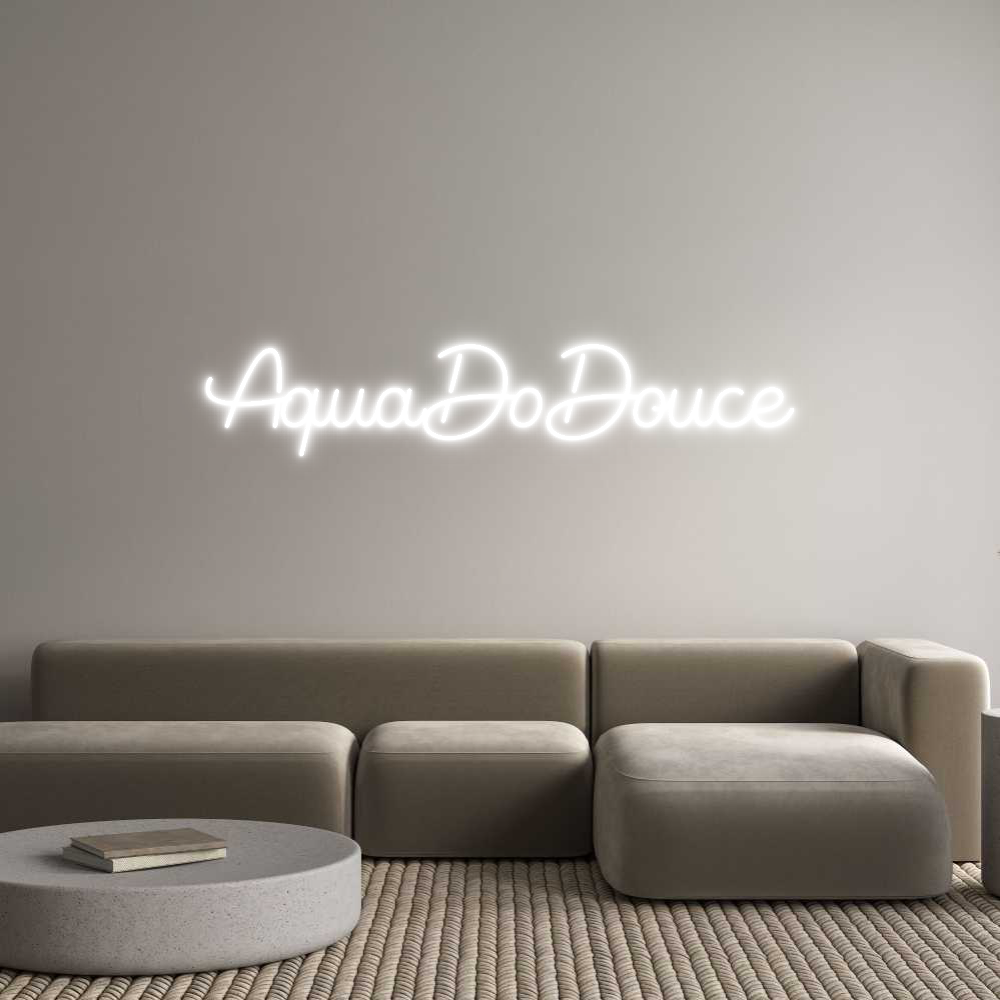 Custom Neon Sign Online Editor AquaDoDouce
