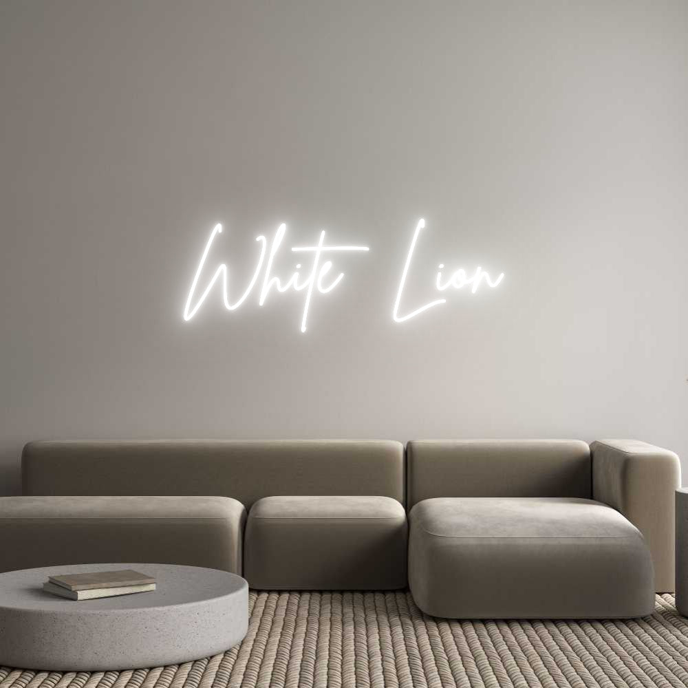 Custom Neon Sign Online Editor White Lion