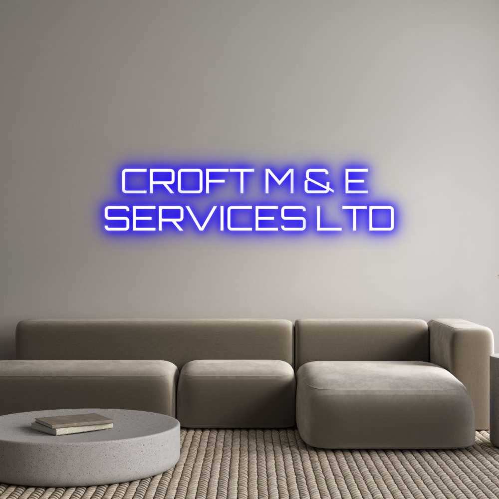 Custom Neon Sign Online Editor CROFT M & E ...