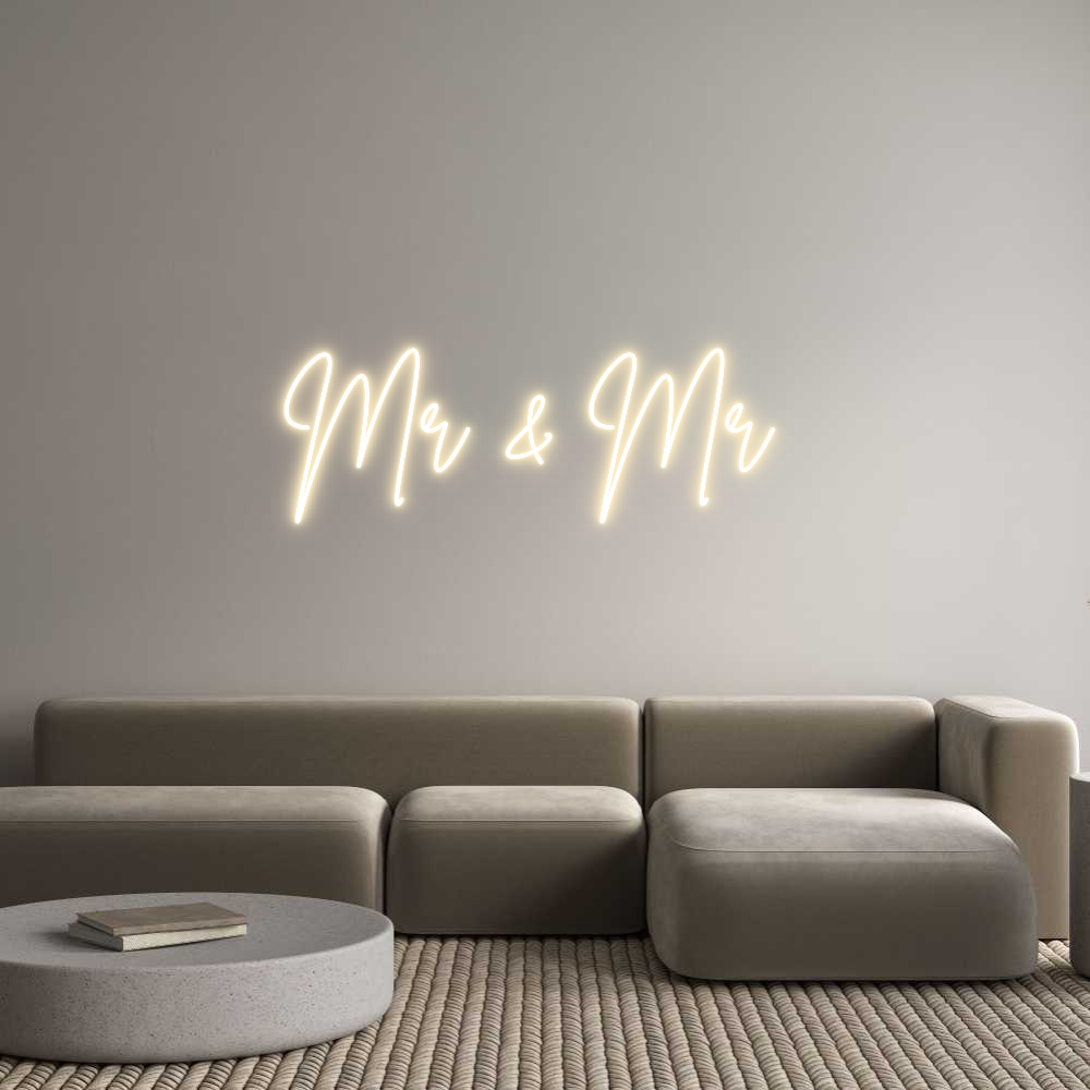 Custom Neon Sign Online Editor Mr & Mr
