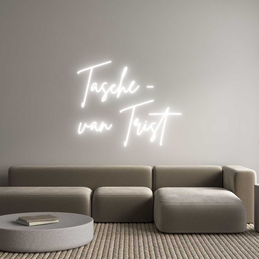 Aangepaste neonreclame online-editor Tasche -
van...