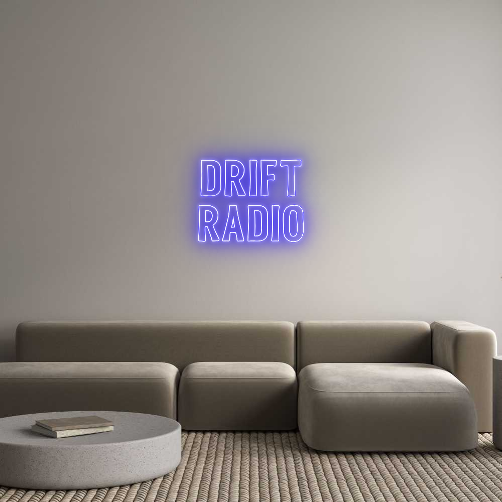 Aangepaste neonreclame online-editor DRIFT
RADIO