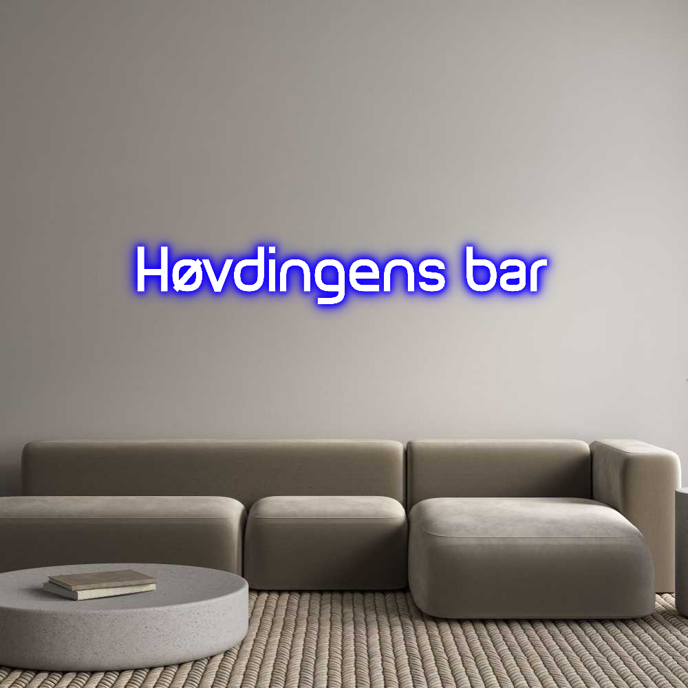 Custom Neon Sign Online Editor Høvdingens bar
