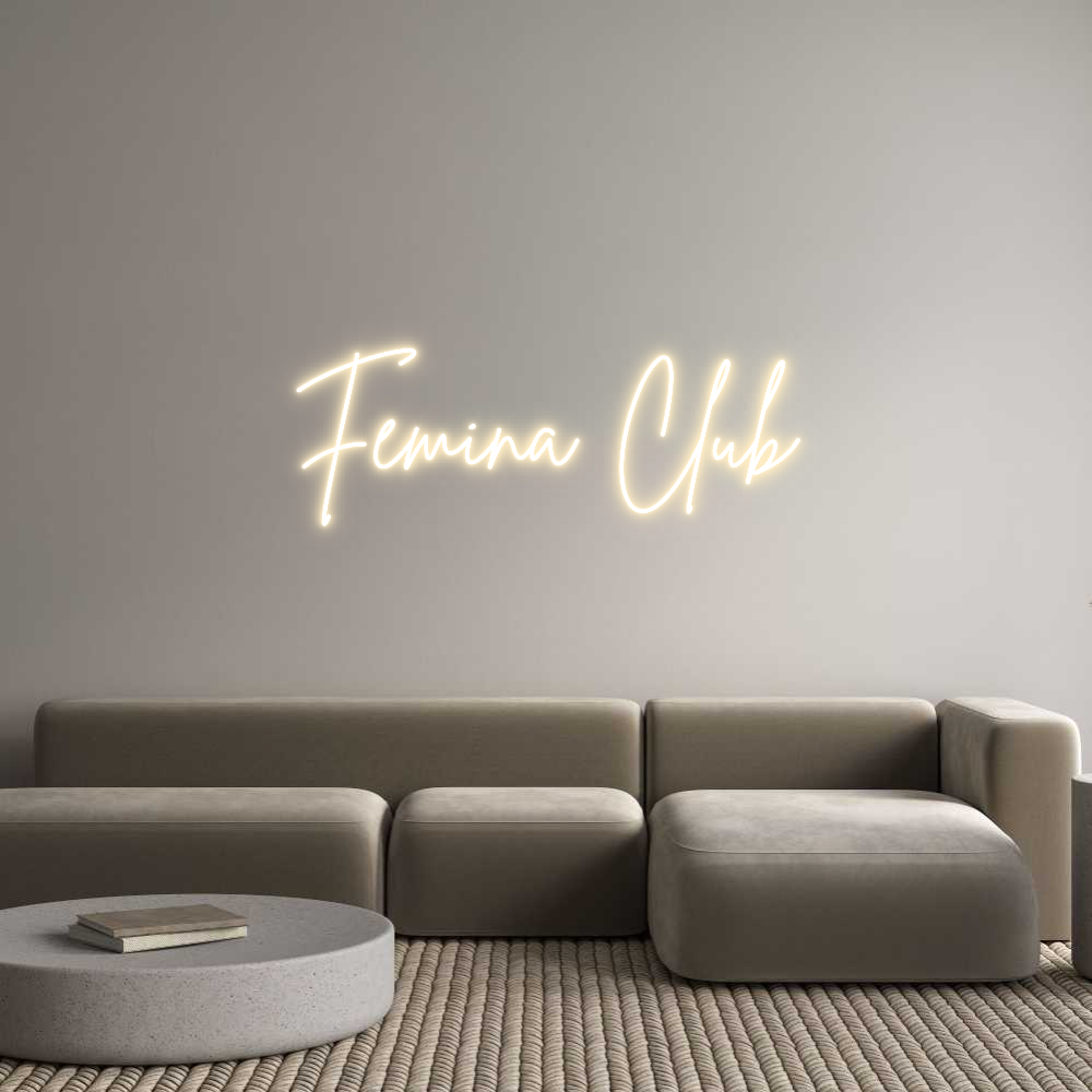 Custom Neon Sign Online Editor Femina Club