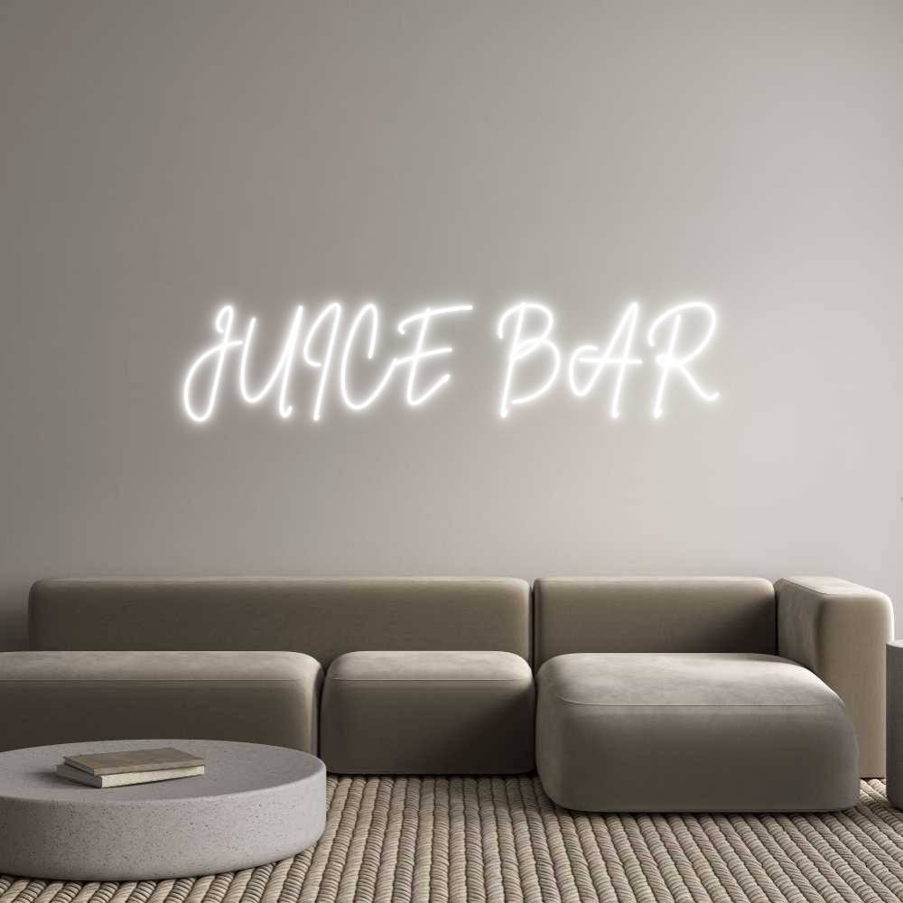 Editor online di insegne al neon personalizzate JUICE BAR
