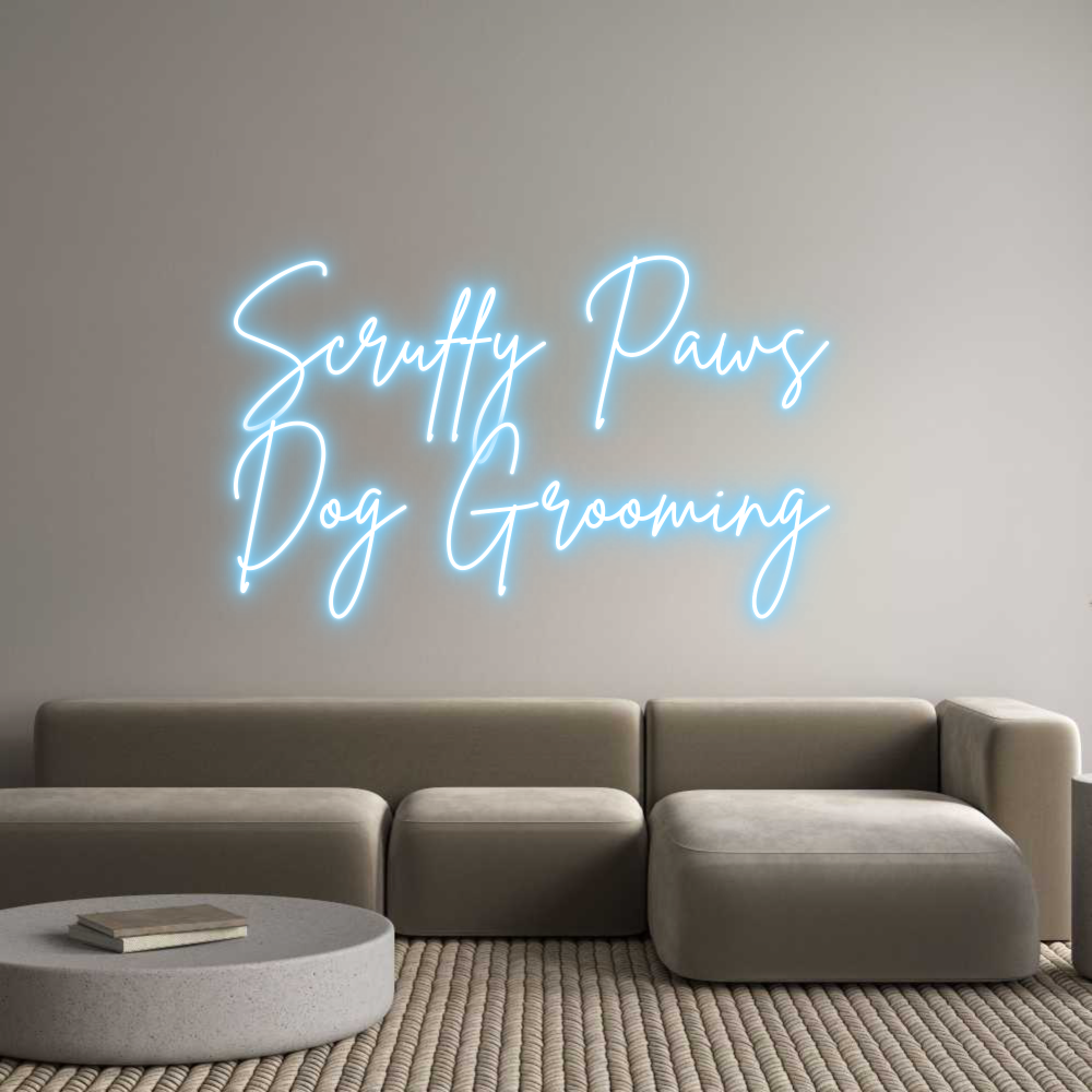 Custom Neon Sign Online Editor Scruffy Paws ...