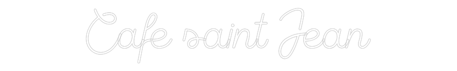 Editor en línea de letreros de neón personalizados Café Saint Jean