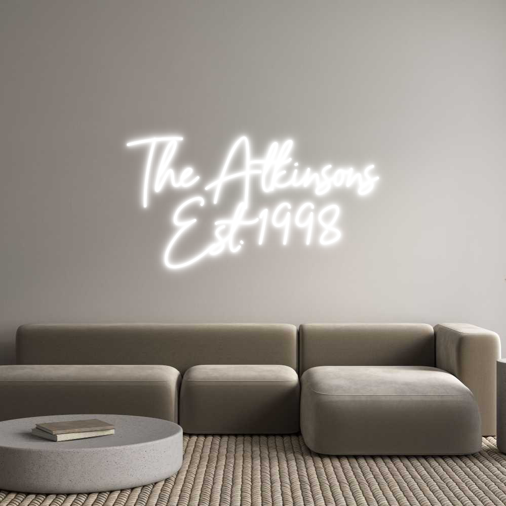 Editor on-line de letreiros de neon personalizados The Atkinsons...