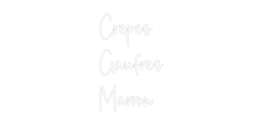 Custom Neon Sign Online Editor Crêpes 
Gauf...