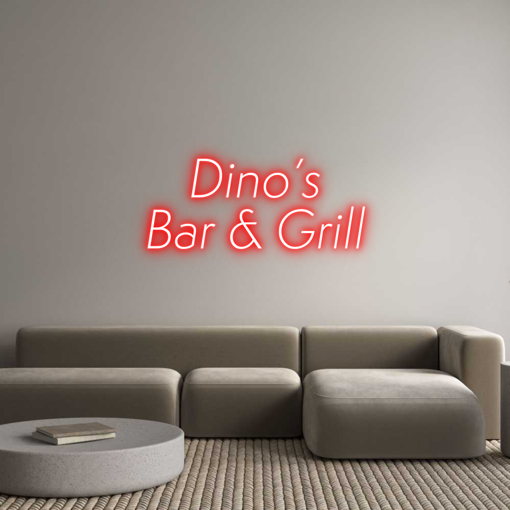 Custom Neon Sign Online Editor Dino’s
Bar &...