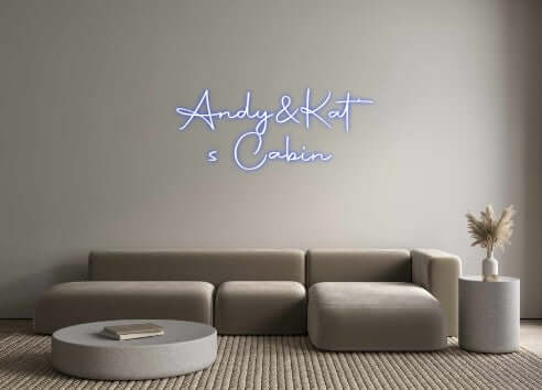 Editor en línea de letreros de neón retroiluminados personalizados Andy&Kat'
s ...