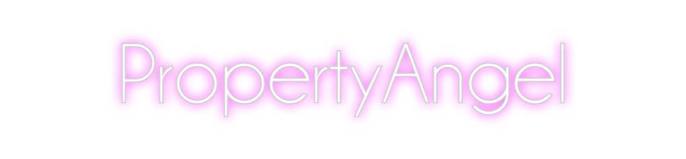 Anpassad bakgrundsbelyst neonskylt Online Editor PropertyAngel