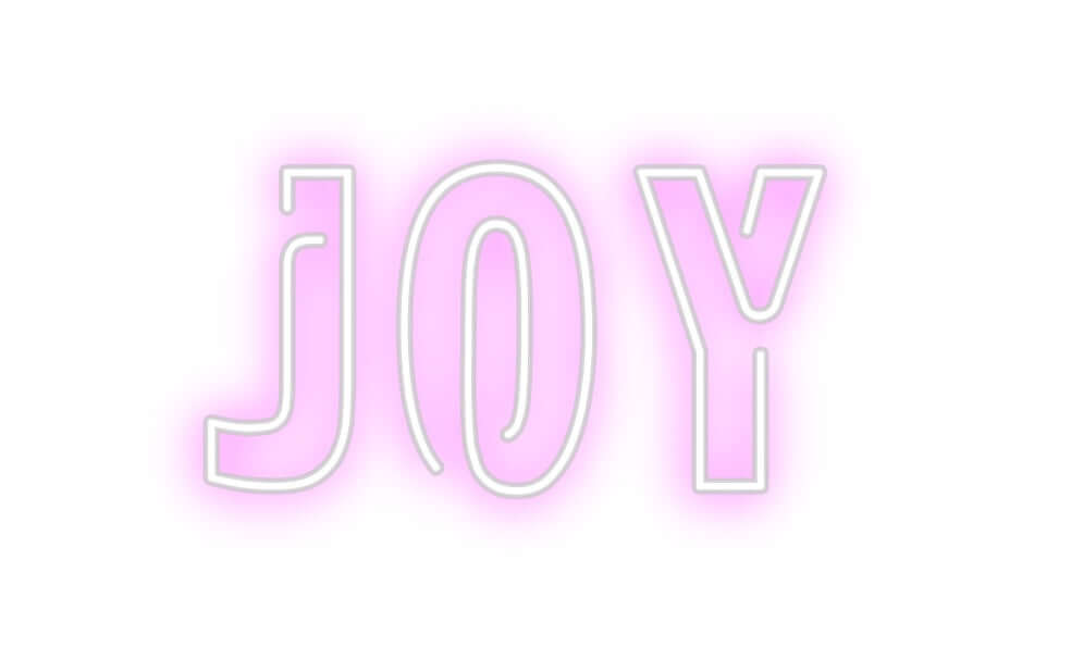 Aangepaste verlichte neonreclame online editor Joy