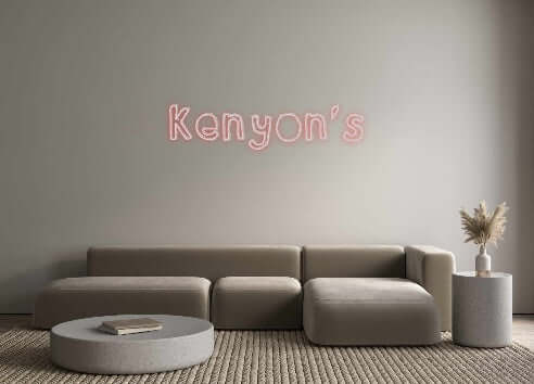 Letreiro Neon Retroiluminado Personalizado Editor Online Kenyon's