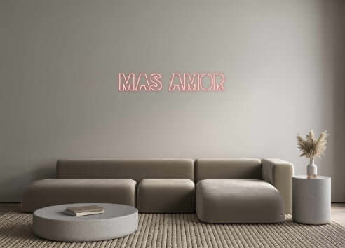 Custom Backlit Neon Sign Online Editor Mas Amor