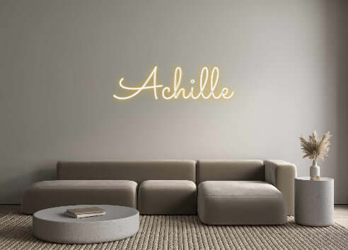 Editor on-line de letreiro de néon retroiluminado personalizado Achille