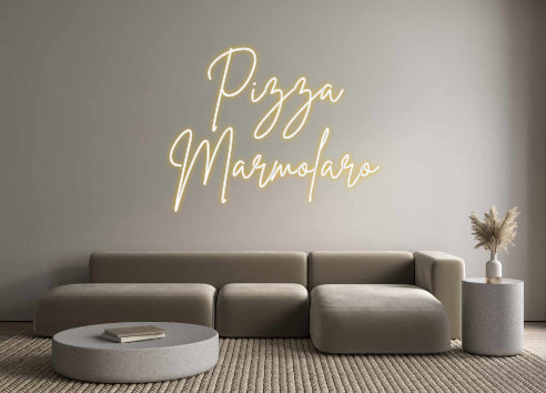 Pizza d'éditeur en ligne d'enseigne au néon rétroéclairée personnalisée 
M....