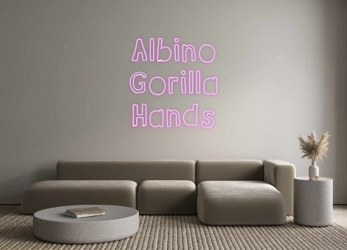 Editor on-line de letreiro de néon retroiluminado personalizado Albino
Goril...