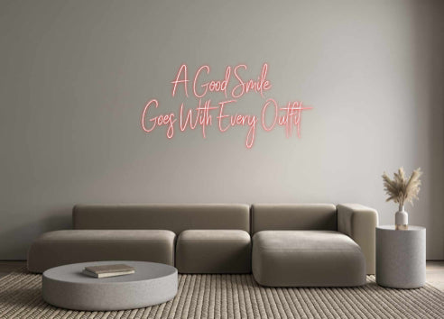 Custom Neon Sign Online Editor Et godt smil ...