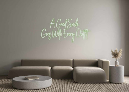 Custom Neon Sign Online Editor Et godt smil...