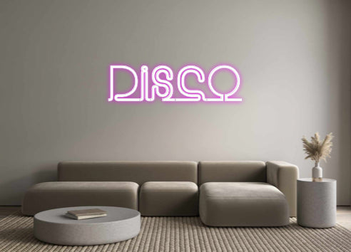 Disco de editor on-line de letreiro de néon retroiluminado personalizado