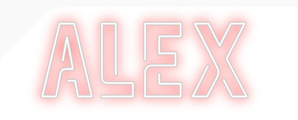 Editor online di insegne al neon personalizzate Alex