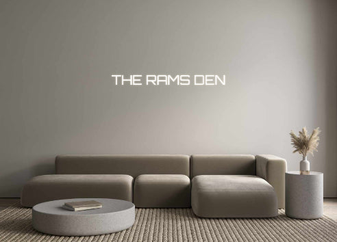 Tilpasset bakbelyst neonskilt Online Editor THE RAMS DEN