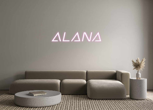 Editor online di insegne al neon personalizzate Alana