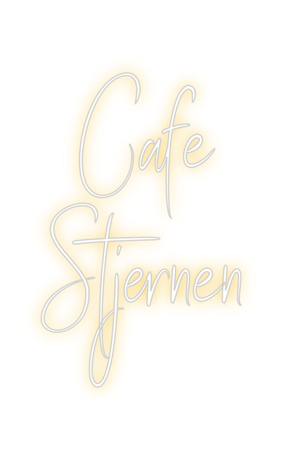 Café editor on-line de letreiro de néon retroiluminado personalizado
Stjernen