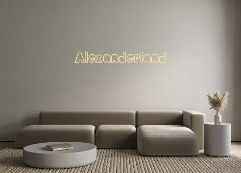 Editor en línea de letreros de neón retroiluminados personalizados Alexanderland