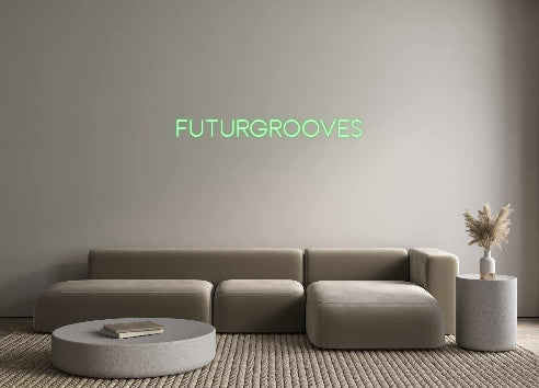 Editor on-line de sinal de néon retroiluminado personalizado Futurgrooves