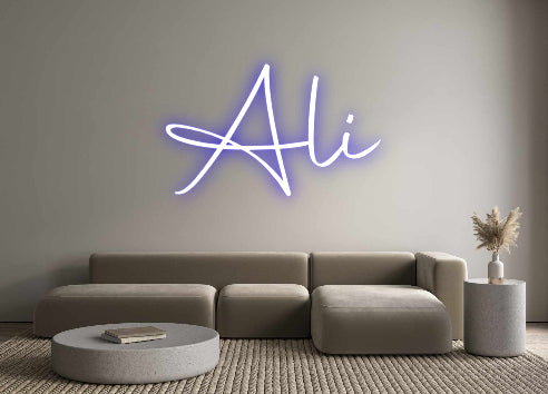 Editor online di insegne al neon personalizzate Ali