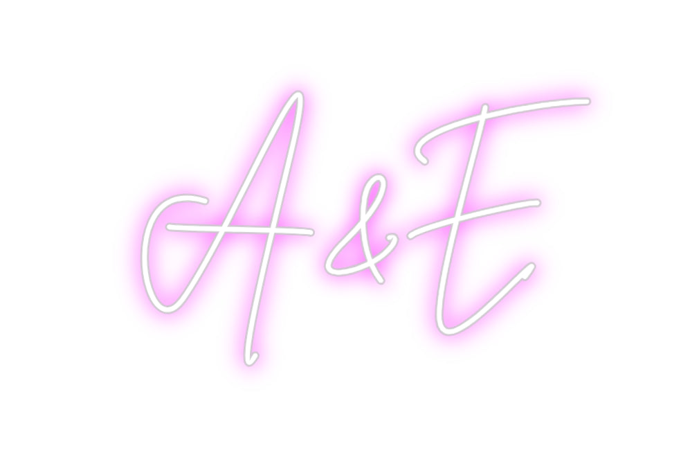 Editor en línea de letreros de neón retroiluminados personalizados A&E