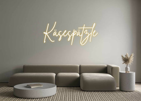 Custom Back Lit Neon Sign Online Editor Käsespätzle