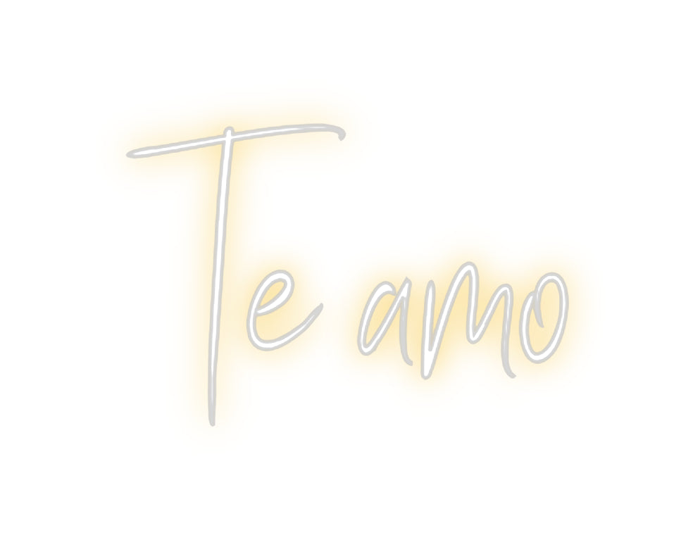 Custom Backlit Neon Sign Online Editor Te amo