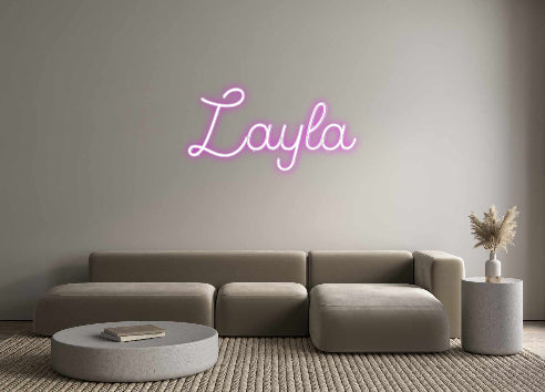 Aangepaste verlichte neonreclame Online Editor Layla